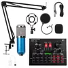 BM 800 Microphone with V8 Pro Bluetooth Sound Card BM800 Professional Condenser Microphone for PC Podcast Recording TikTok DJ2427967