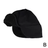 Czapki czapki/czaszki Warmowe zimowe czapki Stylowe dodaj futrzane miękką czapkę z brzegi z grubą dzianiną dla kobiet kropla