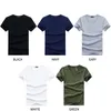 Kortärmad T-shirt Mäns Tops Tees V Neck Slim Fit T-shirt Män Casual Sommar Tshirt Camisetas Plus Storlek S-5XL 220309