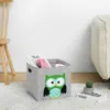 Creative Cartoon Animal Boîte De Rangement Feutre Tissu Cube Pépinière Étagère Maison Placard Pliant Panier Pour Enfants Jouets Organisateur 210922