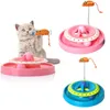 Cat Toys Draaitafel Toy Puzzel Crazy Play Plate Spring Mouse Fuuny Produits Giet Animaux de Compagnie
