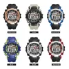 Relógios de pulso SMAEL Outdoor Sports Watches Men com Dial Big Dial LED Digital Chronógrafo Pu Strap Relógios à prova d'água Zegarek