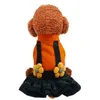 Dog Apparel Pet Warm Dresses For Autumn And Winter Est Orange Color Dress Costume Tutu Skirts Clothes