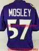 Zszyte mężczyźni kobiety młodzież CJ Mosley Custom szyte fioletowe koszulki piłkarskie haft haftowy niestandardowy numer nazwy xs-5xl 6xl