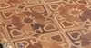 Pavimento in parquet artistico con motivo girasole, colore rosso balsamo, superficie liscia, pavimento in legno ingegnerizzato in teak birmano, rivestimento in vero legno di acero canadese