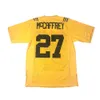 Custom Christian McCaffrey 27# High School Football Jersey Ed Yellow Qualsiasi nome Numero Numero S-4xl Maglie di alta qualità