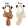 Beanie/Skull Caps Fashion Cute Cold-Proof Earflap Earmuff Warm Hat Scarf Set Winter Hats Panda Ear Beanies Delm22