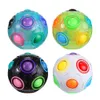 Gökkuşağı Topu 3D Bulmaca Sihirli Küp Glow Fidget Oyuncak Anti Stres Eğitici Oyunlar Çocuklar Çocuk Yetişkinler için (Aydınlık Yeşil)