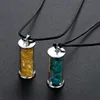 Chakra cura cristal desejando garrafa pingentes colar para mulheres meninas tombado rock wicca queda pedra desejo reiki energy286h