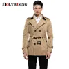 Holyrising Men Trench Coat Slim Coats Casual Streetwear Windbreak Mens Clothing Shorts Vintage Overcoat Size S-4XL 18746-5 211011