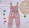 Nowy Born Baby Clothes Backless Paski Ruffle Romper Kombinezony Kombinezon Ubrania Baby Girl Girl Romper Dzieci Suspender Kombinezon DA254