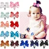 Solid Colors Bow Hairpin Do Baby Girls Party Festival Cute Barrette Hair Clip Kids Safety Hairgrips Handmade Akcesoria do włosów