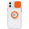 Mobiele telefoonhoesjes voor iPhone 14 Pro Max 13 Mini 12 11 XS XR X 8 7 Plus SE Candy Sliding Lens Camera Schokbestendige transparante heldere harde acrylhoes met standhouder