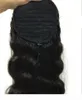 140g Drawstring Ponytail Extension Human Hair Body Wave Ponytail Extension Clip in on Ponytail Hair Extensions Long Hairpiece for 9932916