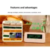 LED Digital väckarklocka Bakgrundsbelysning Snooze Mute Calendar Desktop Clock LED Despertador Fluorescerande med meddelandekort Tabellklockor 211112