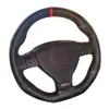 Coprivolante per auto antiscivolo in pelle nera in fibra di carbonio per Volkswagen Golf 5 Mk5 GTI VW Golf 5 R32 Passat R GT 2005