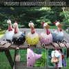 ヤードアート装飾鶏ガーデン庭の芝生プラグ鶏の酉の装飾品鶏の鳥の像の端の屋内屋外裏庭の装飾210607