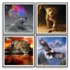 Wholesale 5D Diamond Painting Kits Beginner Animal Tiger Elephant Cub Eagle Full Drill Drawing Paint by numbers 9.8x9.8 inches KD1