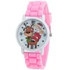 Reloj con correa de silicona con diseño de Papá Noel y renos de dibujos animados, reloj bonito para niños, reloj de cuarzo a la moda para niños