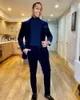 Męskie Garnitury Blazers Costume Homme Suit Slim Fit 2 Piece Velvet Wedding Business Tuxedos (Blazer + Spodnie)
