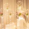 35cm 70cm Stand de ballon en plastique Balloons LED Decor Bobo Baloon Stick Stand avec des lumières de la batterie pour le mariage de la fête de la lueur Noël 263d