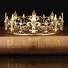 إكسسوارات حفلة ذهبية كاملة الذهب الملك Men039S Crown Round Imperial Tiara 21110915050251213390