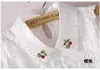 Women's Blouses & Shirts 2022 Summer Style Women Brand Sexy Blusas Ladies Tops White Sleeveless Lapel Pearl Casual Lace Blouse Renda Feminin