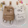 Estilo de mochila estilo japonês inverno pelúcia mulheres cartoon cartoon faux peles kawaii preppy cute mochila feminina