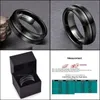 Solitaire кольцевые кольца ювелирные изделия Сомень 8 мм Мужчины классический чистый черный вольфрамовый карбид щеткой свадебная полоса мужской вовлеченность Anel Massino Y1128 капля