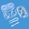 Kit di custodie per lenti a contatto moda Contenitore portatile trasparente Lenti da viaggio Set di custodia per occhiali JXW908