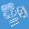 Fashion Contact Lens Case Kit Прозрачные Портативные Контейнеры Путешествия Линзы Eyewear Набор JXW908