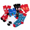 Chaussettes de Noël en coton épaissis du corail toison de Noël chaussette de Noël à 120 broches cadeaux wly935