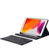 För IPad 8 10.2 trådlöst tangentbord Läderfodral iPad Air3 10.5 Skydda skal lMed pennfack