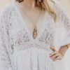 Eyelash Lace Maternity Photo Dress Size Drawstring Golv Mop Dress 1167