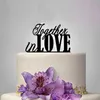 Matrimonio acrilico Cake Topper Nero Sweet Together In Love Cupcake Topper per proporre matrimonio San Valentino Decorazioni per torte Y200618