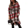 plaid zip up kurtka