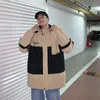 Vestes pour hommes veste 2022 automne arrivées coton marque épissage Style coréen tendance ample décontracté haut à capuche coupe-vent