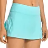 Kvinnor 2-i-1 Tennis Skorts Athletic Sports Running Pleated Golf Kjolar Shorts M89E Q0131