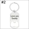 Mode-Ideen Gravierte Liebe Sie Tragbare Bier Flaschenöffner Keychain Mini Pocket Edelstahl Schlüssel Ringe für Männer Vater Geschenke