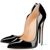 클래식 브랜드 펌프 여성 하이힐 신발 8cm 10cm 12cm 얇은 힐 뾰족한 발가락 웨딩 신발 섹시 얕은 큰 크기 34-42