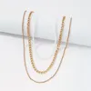 Chokers 2021 Trend Gold Chains Jewelry Multi-camada de colar