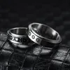6mm roterende roestvrij staal bruiloft band ring Roman goud zwart coole punk ringen voor mannen vrouwen mode-sieraden