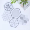 Stickers muraux 10pcs / set Creative Hexagonal Tile Amovible Autocollant Imperméable Avec Motif Géométrique En Gris Pour Cuisine Ou