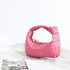 Bolsos de compras enteros 2021, mini almohada tejida con bolas de masa hervida, bolso de mano de cuero con nudo para axila, bolso de mujer wan2983