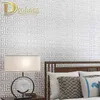 Grey Silver Black And White Modern Geometric Lattice Embossed Texture 3D Wallpaper el Study Background Decor Wall Paper 210722