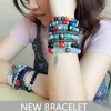 Tassel Crystal Beads Bracelets for Women Girls Gift Elastic Rope Shell Leaves Charm Wrap Bracelet pulseira feminina