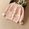 Pullover Autunno Autunno Bambini Abbigliamento Maglioni per bambini Bear cardigan Bambino a maniche lunghe Abbigliamento 18m-8 anni 2021