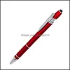 Writing Office & Industrialcreative Gradient Color Aluminum Rod Metal Ballpoint Neutral Supplies Press School Pen Business B6W2 Pens Drop De