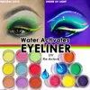 21 colori Eyeliner attivato dall'acqua Luce UV Pastelli al neon Eyeliner Pastello-Nero Luce UV reattiva Bagliore nell'eyeliner scuro