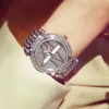 럭셔리 다이아몬드 여성 시계 패션 스테인레스 스틸 팔찌 손목 시계 여성 디자인 쿼츠 시계 시계 Relogio Feminino 220212